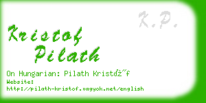 kristof pilath business card